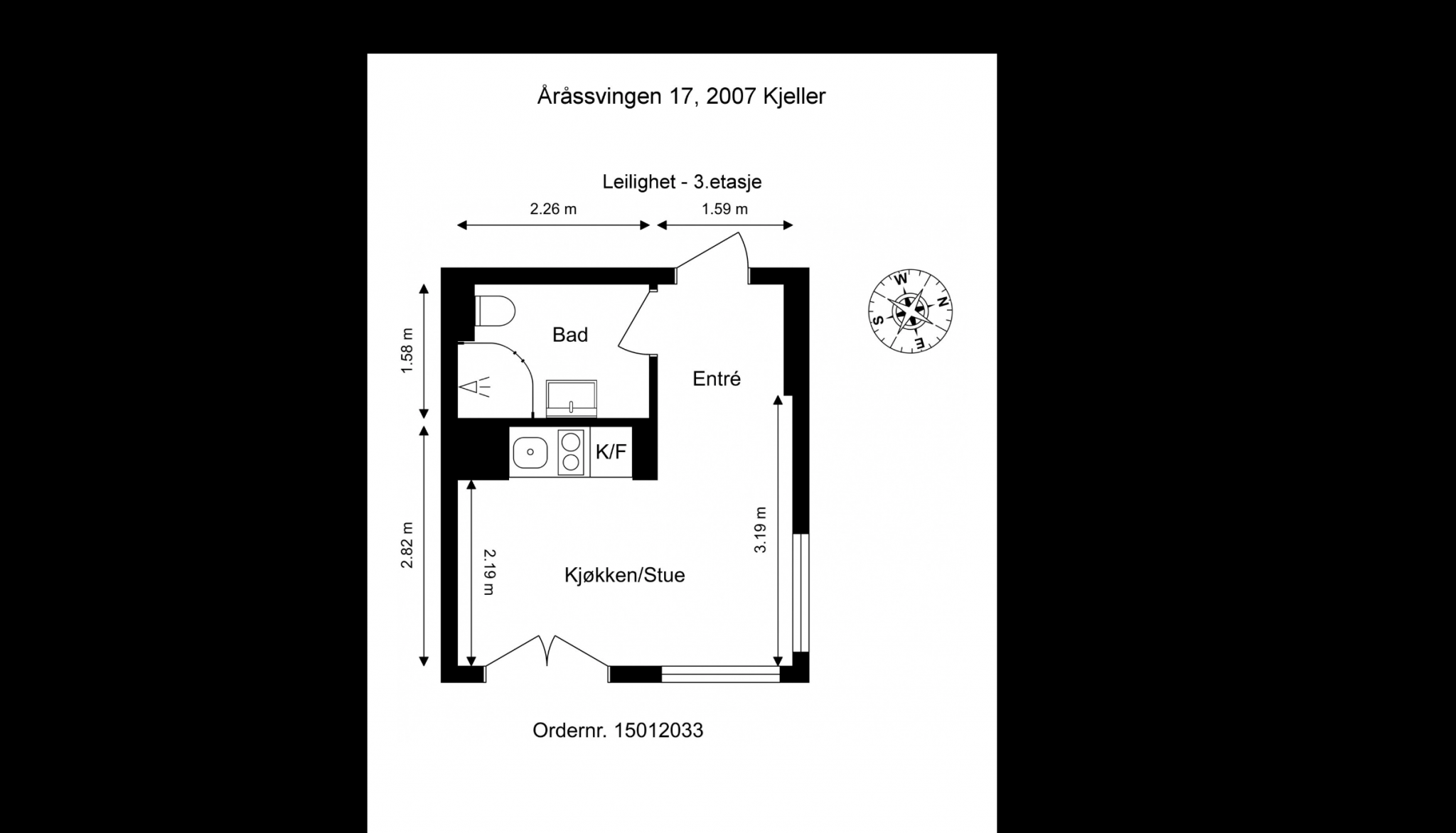 Plantegning av leiligheten